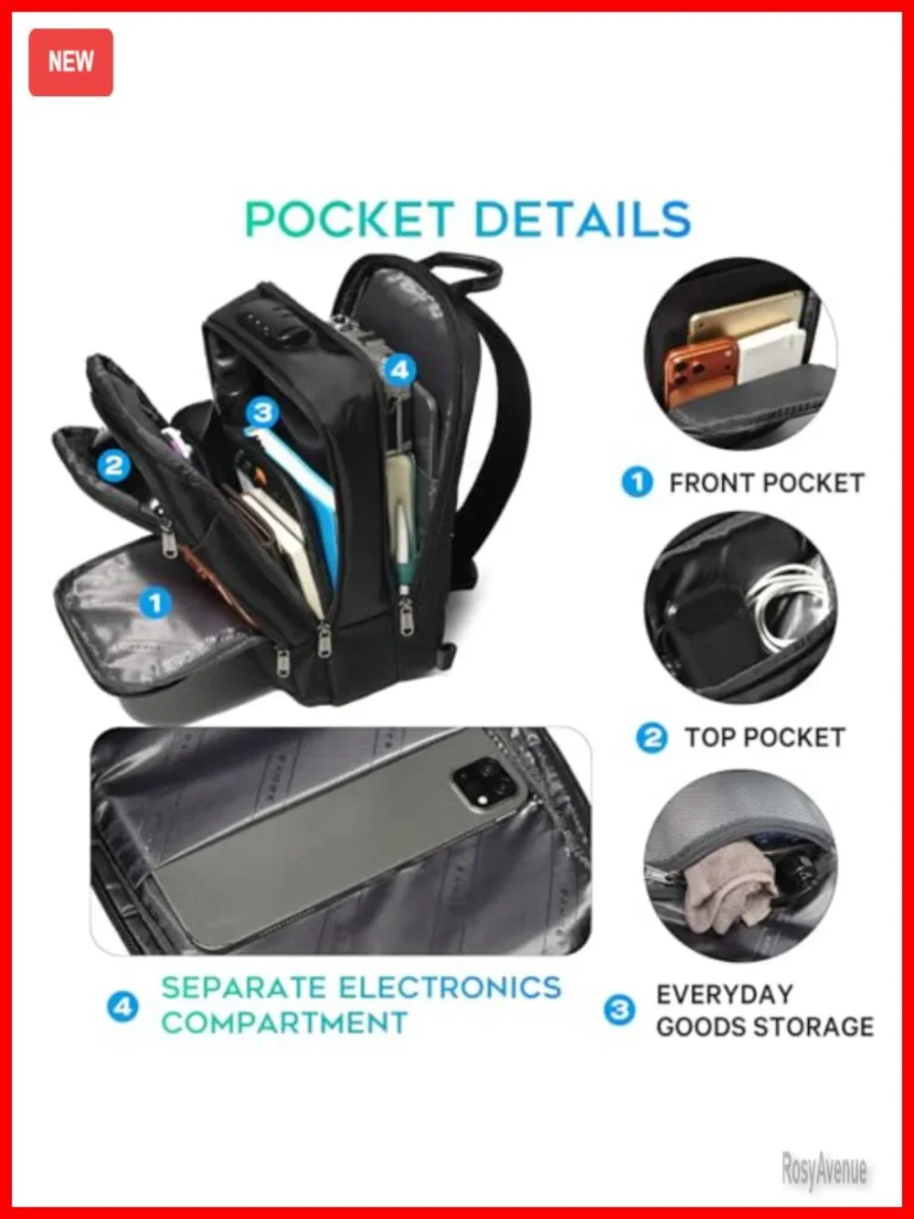 Anti Theft Sling Bag Water Resistant Oxford Casual Daypack Crossbody